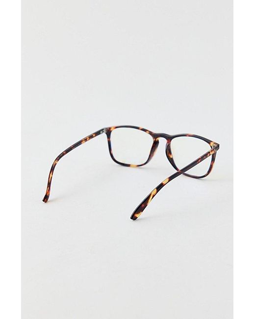 Urban Outfitters Brown Dylan Rectangle Light Glasses
