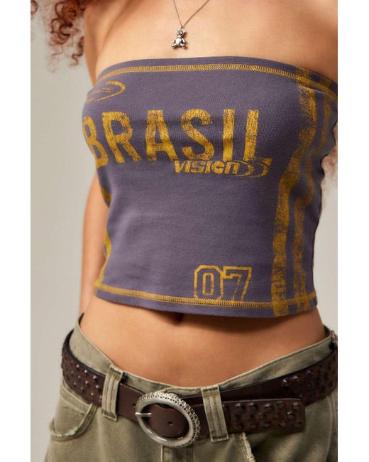 Urban Outfitters Brown Uo Brasil Bandeau Top