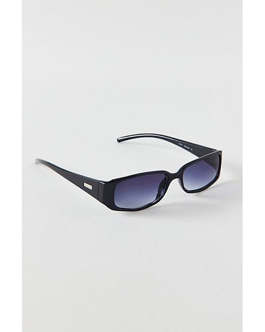 Vintage & ReMADE by UO Brown Vintage By Uo Slim Rectangular Sunglasses