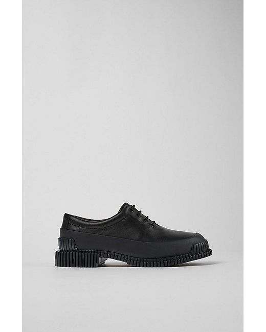Camper Gray Pix Leather Lace Up Shoe