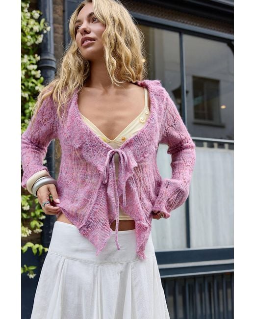 Kimchi Blue Pink Waterfall Cardigan
