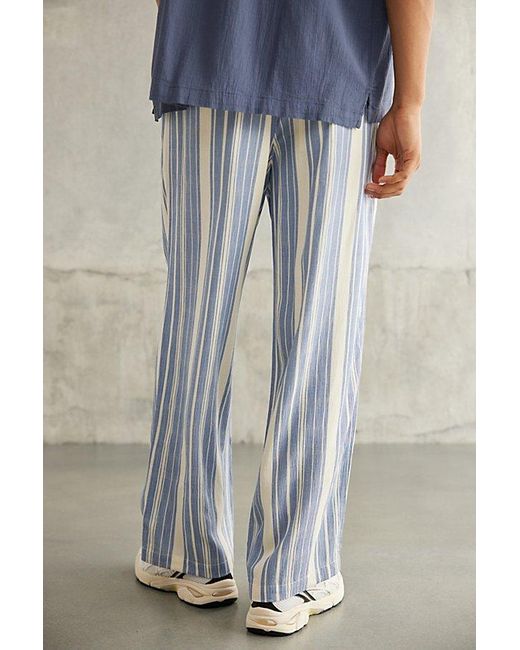 Standard Cloth Blue Striped Resort Pant for men