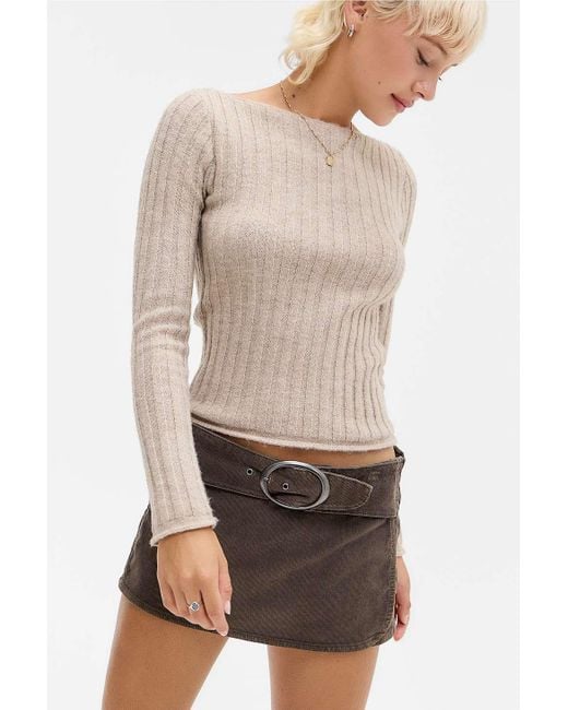 BDG Natural Missy Corduroy Skort