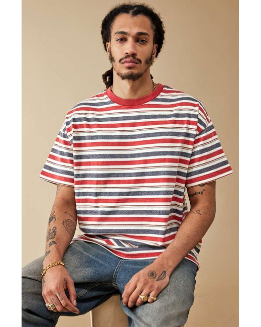 BDG Multicolor Marled Stripe T-shirt S At Urban Outfitters for men