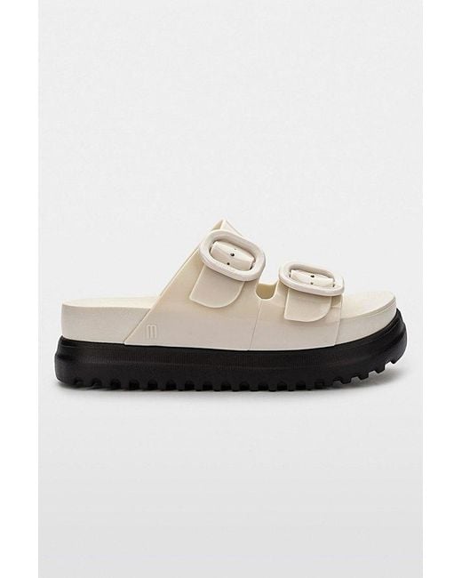 Melissa White Cozy Jelly Platform Slides