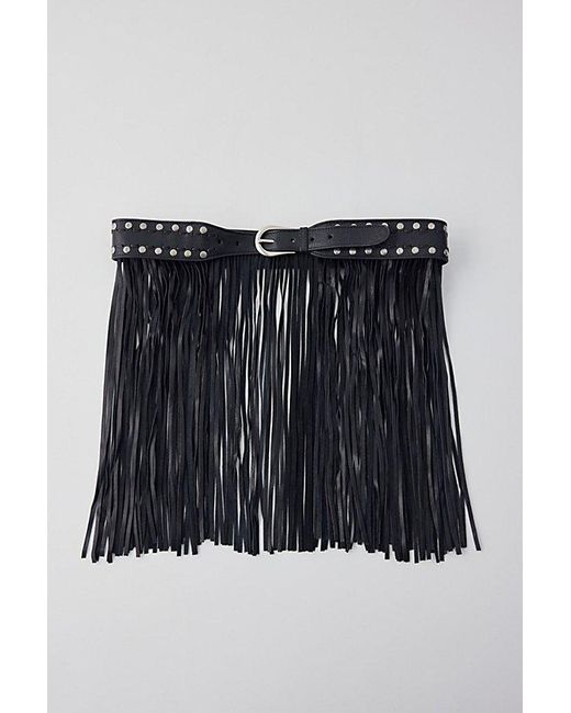 Urban Outfitters Brown Noah Fringe Skirt Belt