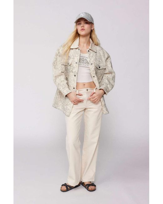 Urban Outfitters Uo Gemma Quilted Chore Jacket in White | Lyst Canada