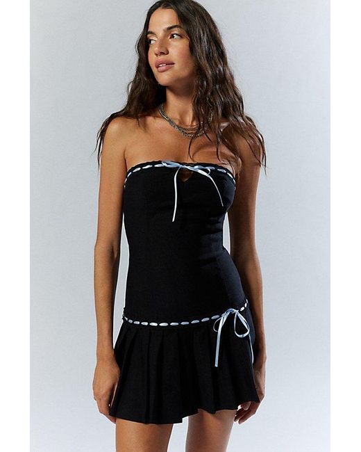 Motel Black Petula Strapless Mini Dress