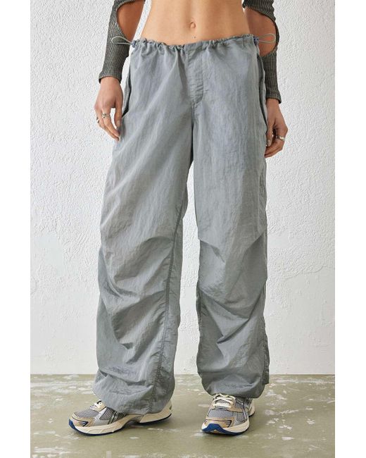 iets frans... Grey Shiny Baggy Tech Pants in Grey Lyst UK