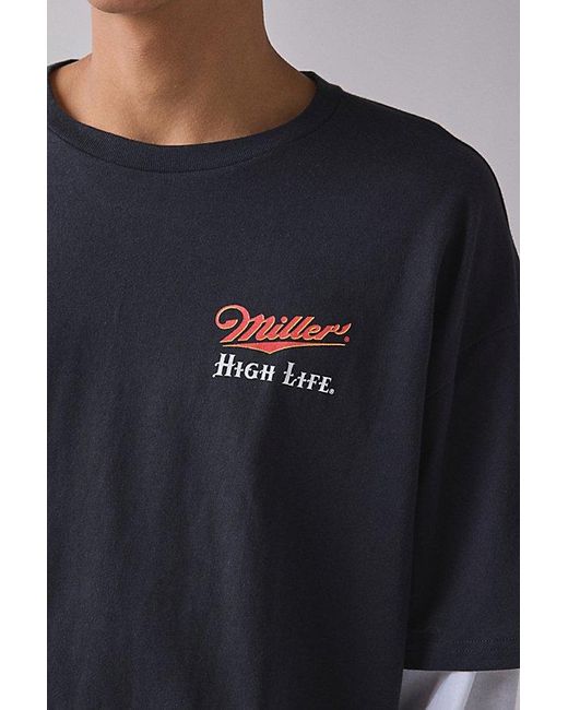 Urban Outfitters Blue Miller High Life Double Life Graphic Tee for men