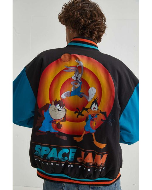 Dumbgood Black X Space Jam Uo Exclusive Varsity Jacket for men