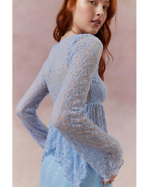 Kimchi Blue Blue Kimchi Jolene Sheer Lace Babydoll Top