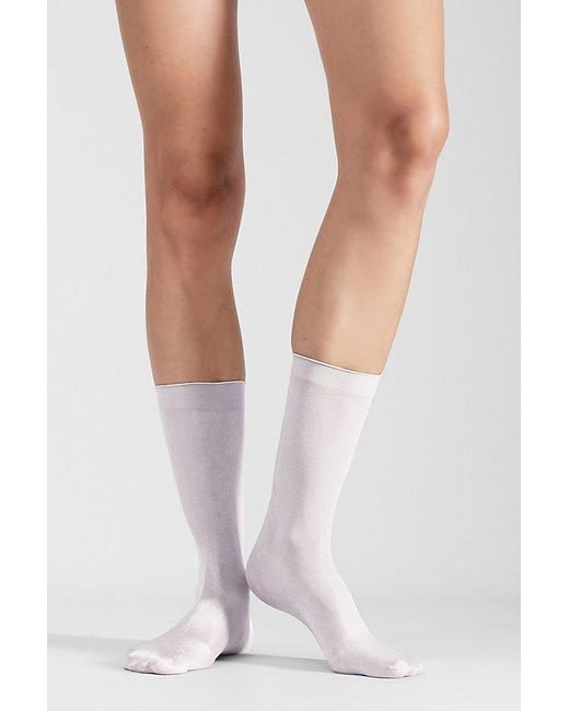 LECHERY White Lechery Shiny Sheer Sock Set