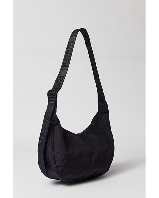 Baggu Black Medium Nylon Crescent Bag