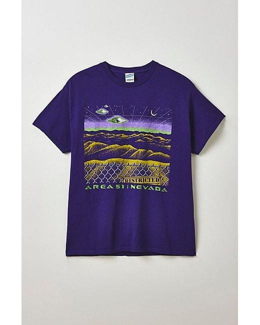 Urban Outfitters Blue Area 51 Graphic Tee for men