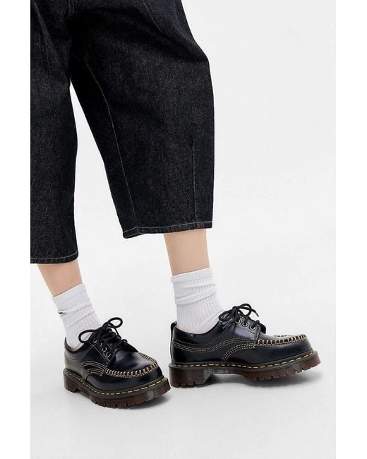 Dr. Martens Black Lowell 4-eye Leather Shoes
