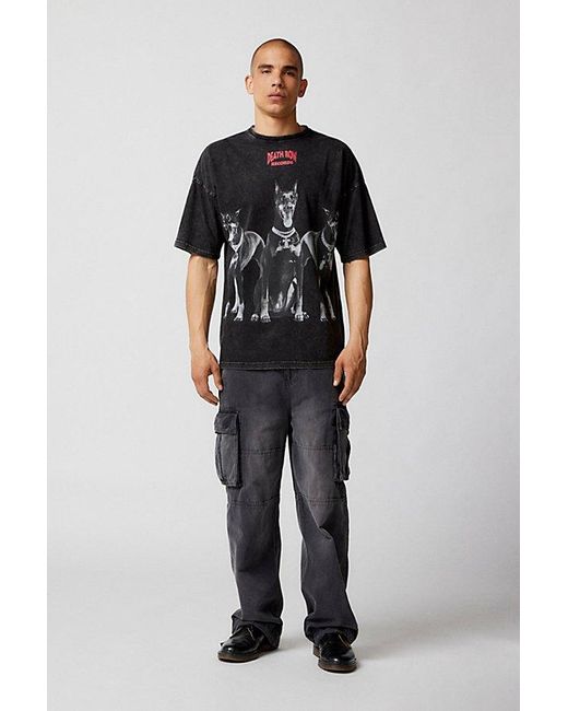 Urban Outfitters Black Death Row Records Doberman Tee for men