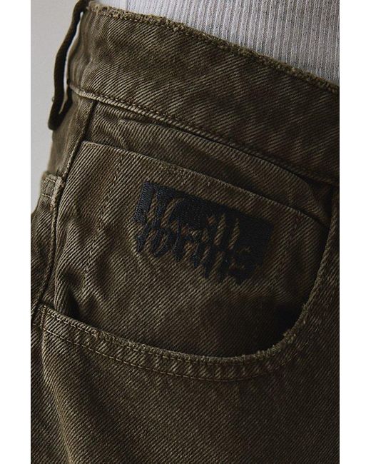 Thrills Black Big Slacker Denim Short for men