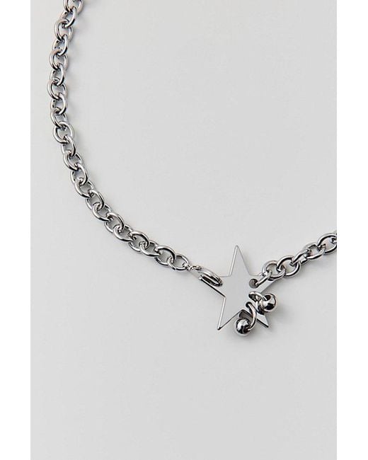Urban Outfitters Brown Pierced Star Chain Necklace