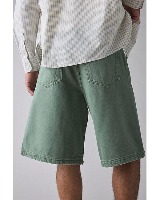 BDG Green Astro Baggy Twill Double Knee Short for men