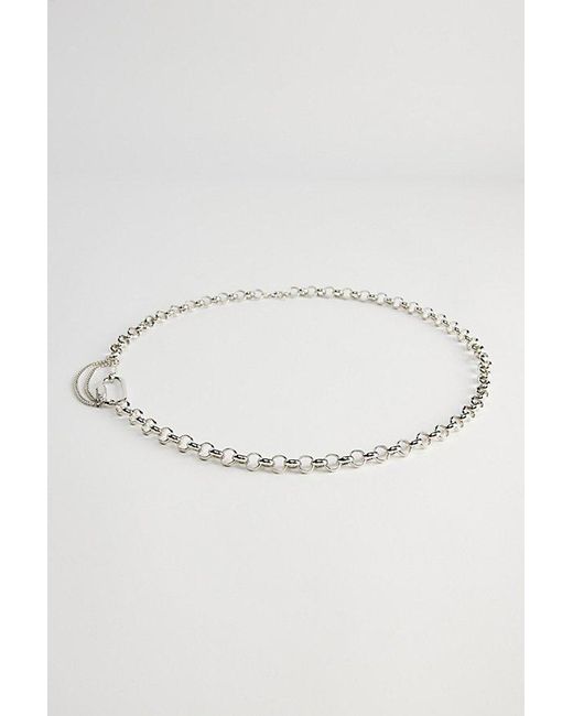 Urban Outfitters Blue Chunky Chain Carabiner Belt for men