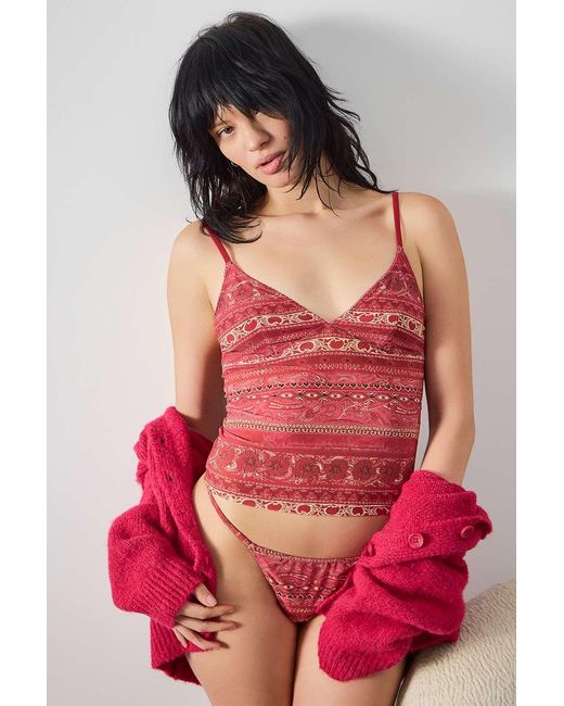 Out From Under Red Je T'aime Print Cami