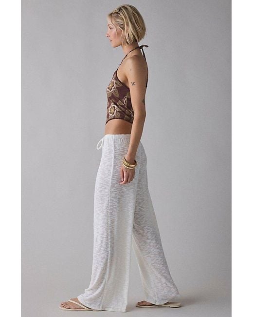 Out From Under White Bella Low-Rise Straight Leg Beach Pant