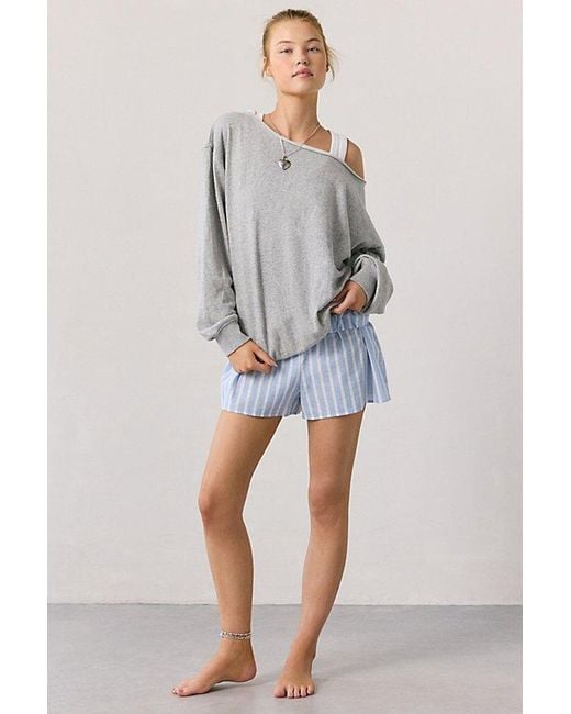 Out From Under Gray Ariana Oversized Off-The-Shoulder Sweatshirt