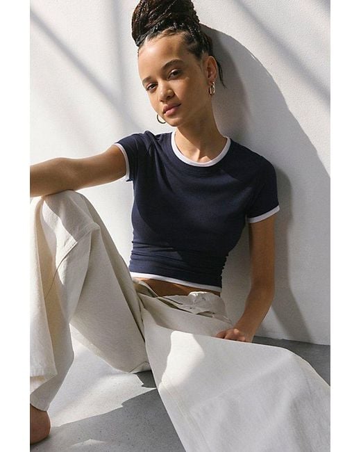 BDG Blue Bodhi Twofer Layered Baby Tee