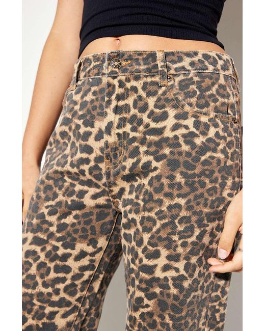 Lioness Multicolor Carmela Leopard Print Jeans Xs At Urban Outfitters