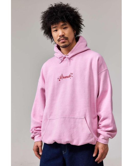 Pink embroidered hoodie hot sale