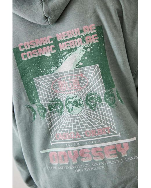 Urban Outfitters Gray Uo Seafoam Cosmic Hoodie Sweatshirt for men