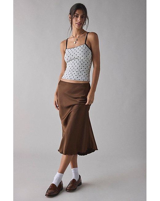 Vintage & ReMADE by UO Gray Remade By Uo Remnants Polka Dot Tank Top