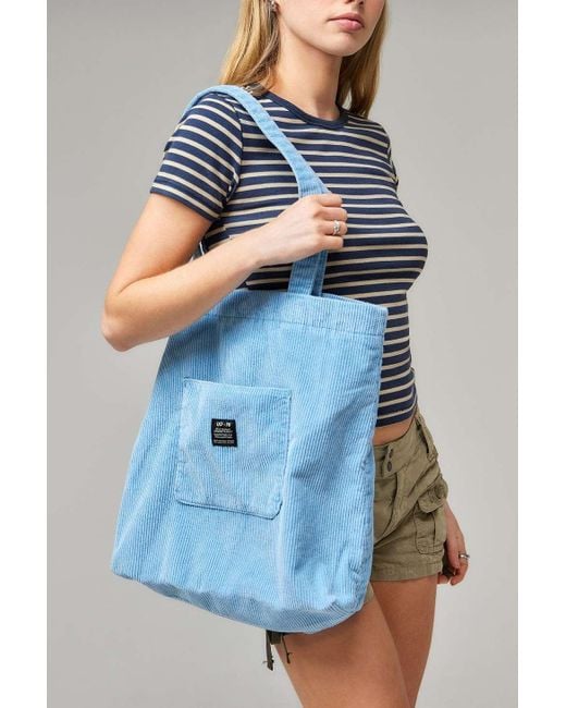 Urban Outfitters Blue Uo Corduroy Pocket Oversized Tote Bag