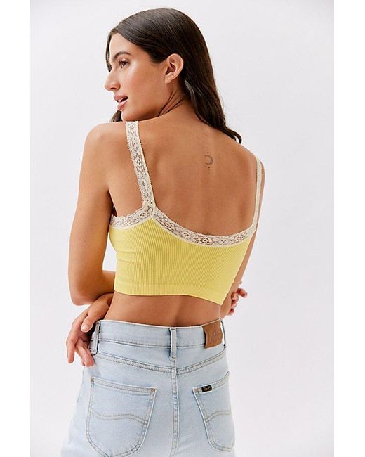 Out From Under Yellow So Sweet Lace Seamless Soft Bra Top