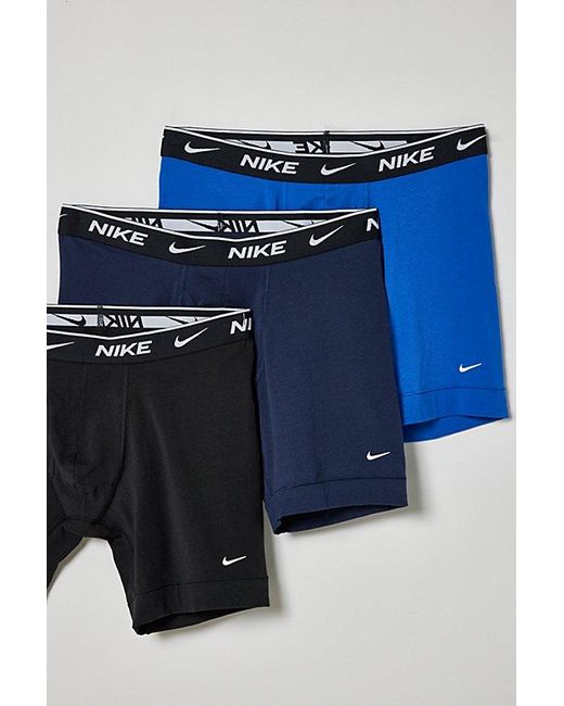 Nike Blue Dri-Fit Boxer Brief 3-Pack for men