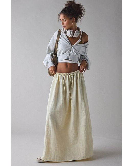 Lioness White Sweet Escape Low-Rise Maxi Skirt