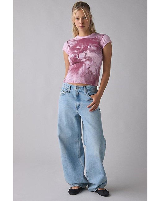 BDG Purple Cat Graphic Short Sleeve Spill The Tee