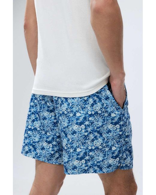Urban Outfitters Blue Uo Nomad Sun Print Shorts for men