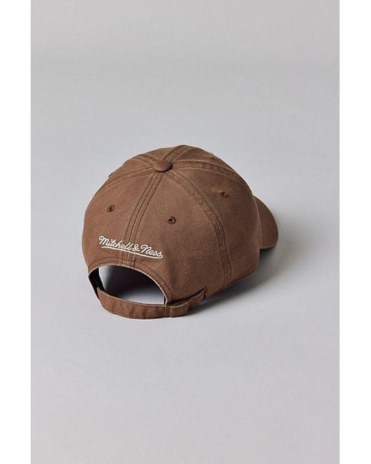 Mitchell & Ness Natural Mlb Los Angeles Dodgers Logo Dad Hat for men