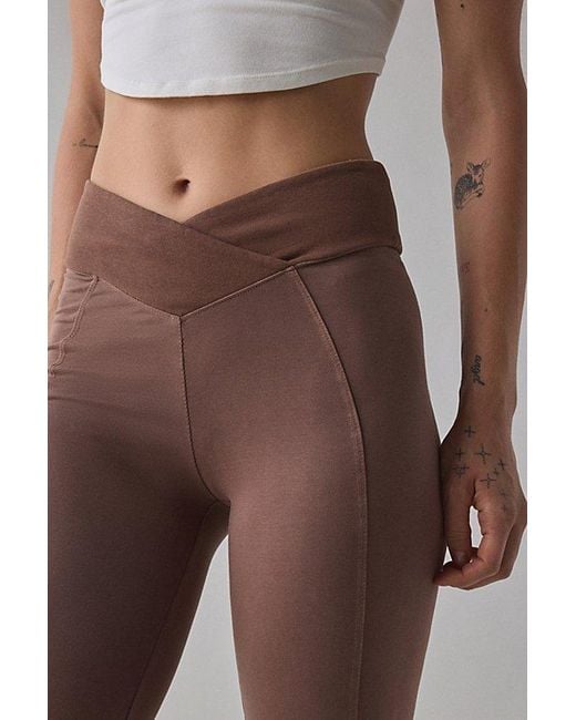 Out From Under Gray Sculpt High Rise Crossover Flare Legging Pant