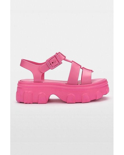 Melissa Pink Ella Jelly Platform Sandals
