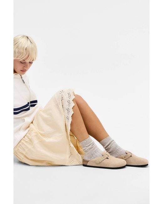 Birkenstock Natural Sandcastle Boston Clogs