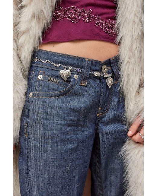 Urban Outfitters Blue Uo Celestial Chain Belt