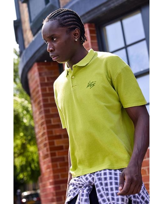 iets frans Multicolor Script Shrunken Polo Shirt for men