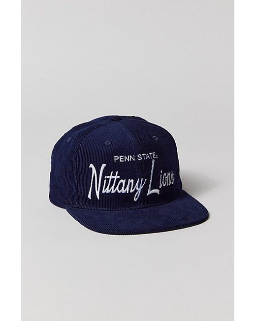 Mitchell & Ness Blue Penn State Nittany Lions Cord Snapback Hat for men