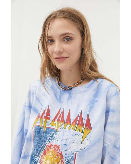 red tie dye def leppard sweatshirt