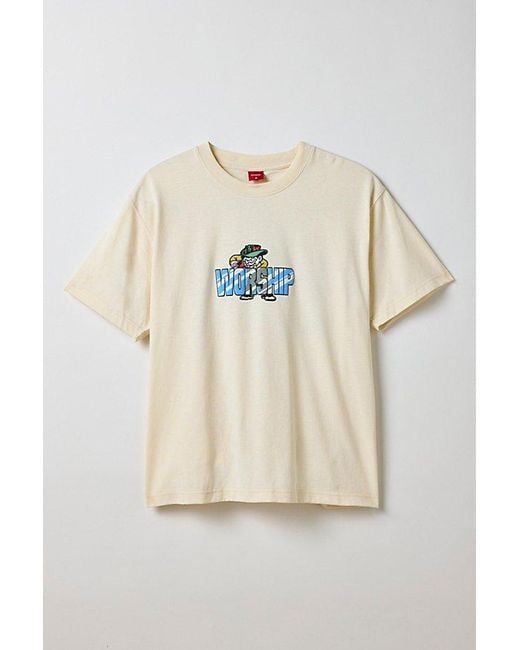 WORSHIP SUPPLIES Blue Menace Graphic Tee for men