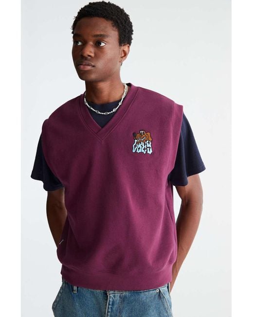 Obey Slide Fleece Vest in Purple for Men Lyst