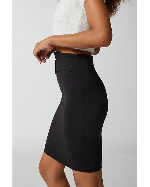 Urban Outfitters Black Uo Amy High-Waisted Belted Mini Skirt